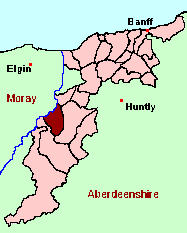 Location of Aberlour Parish