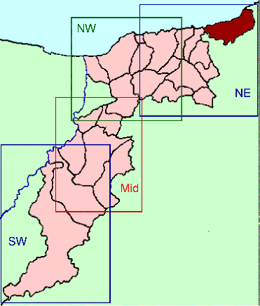 Banffshire map key