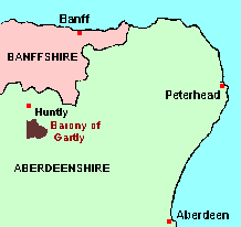 Location of Gartly Parish