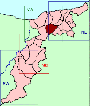 Banffshire map key
