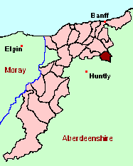 Location of Inverkeithny Parish